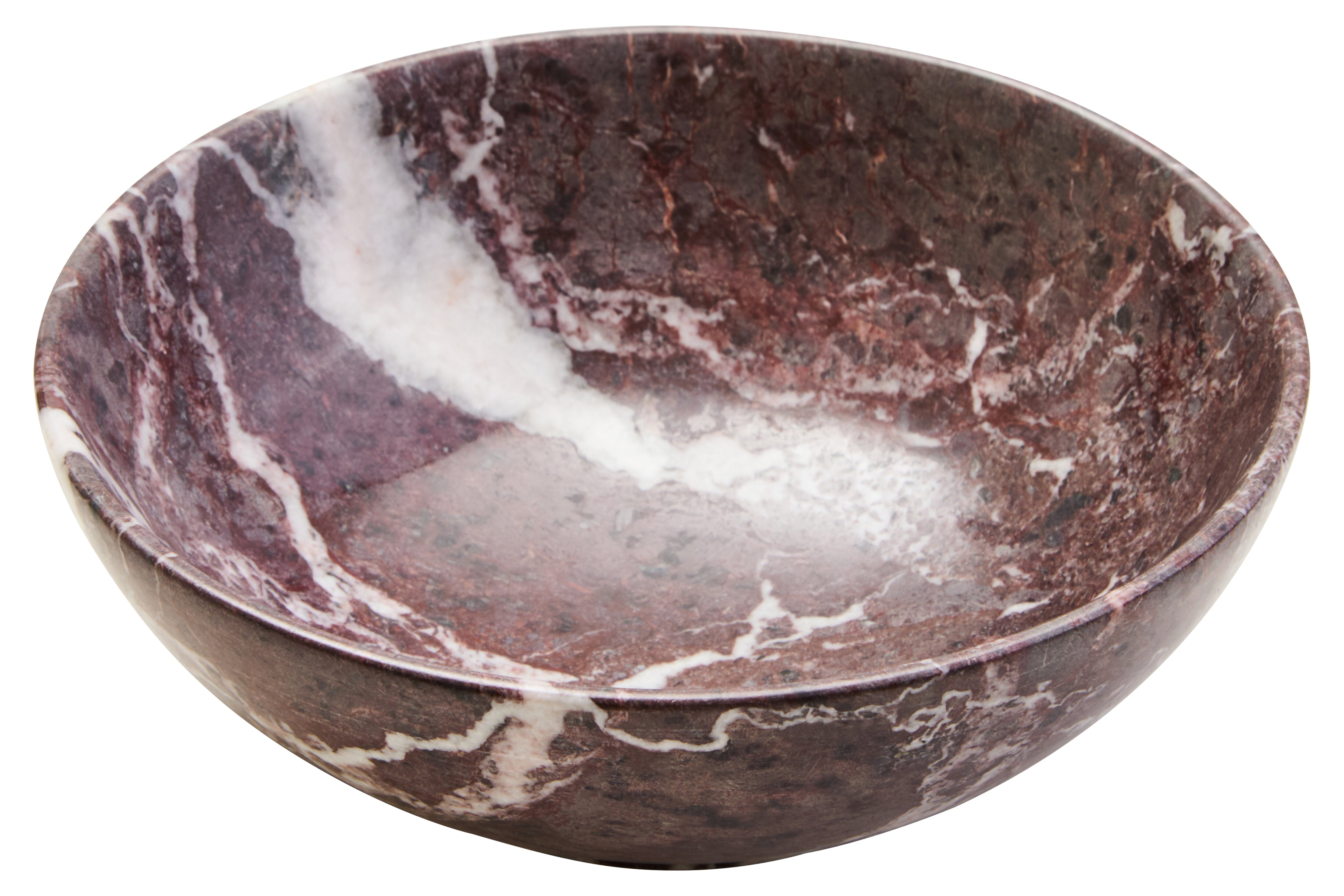 Karter Red & White Marble Bowl